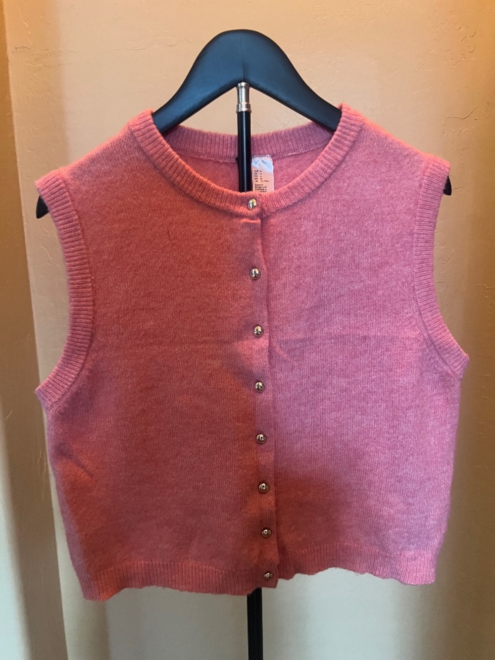 Zara pink sweater vest M